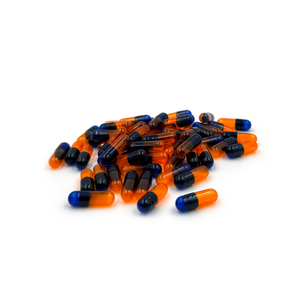 Capsules N°3 Blue Transparant/Orange Transparant 5000 caps
