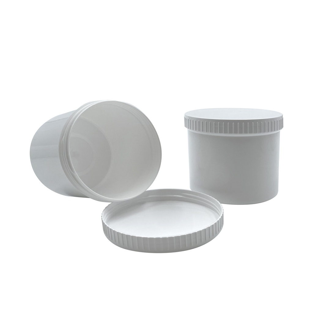Ointment jar white + lid 500mL per 12
