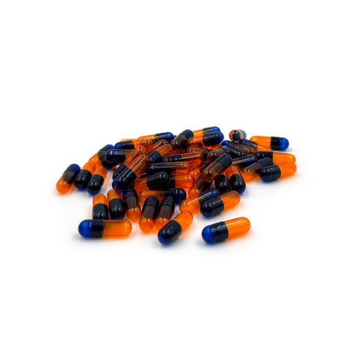 [9113062] Capsules N°3 Blue Transparant/Orange Transparant 5000 caps